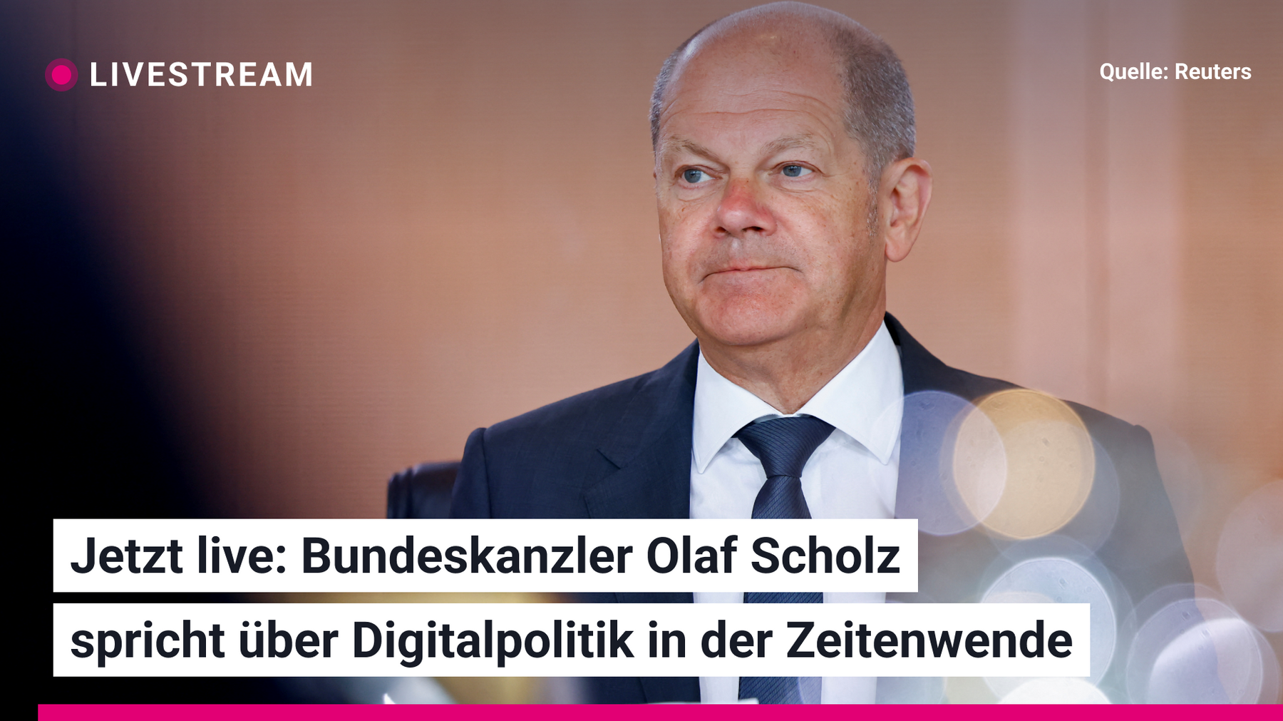 Olaf Scholz is now speaking at the Republica