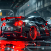 Black Nissan GTR Live Wallpaper New Tab