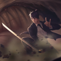 Aki Hayakawa With Sword Live Wallpaper