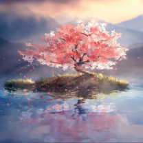 Lone Cherry Blossom Tree Live Wallpaper