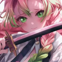 Mitsuri Kanroji – Demon Slayer Live Wallpaper Chrome Extension