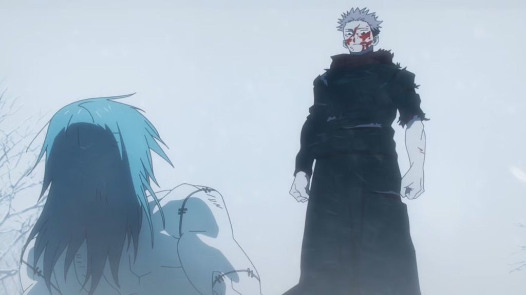Mahito and Yuji Itadori in Jujutsu Kaisen