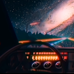 Night Drive Under Stars Live Wallpaper