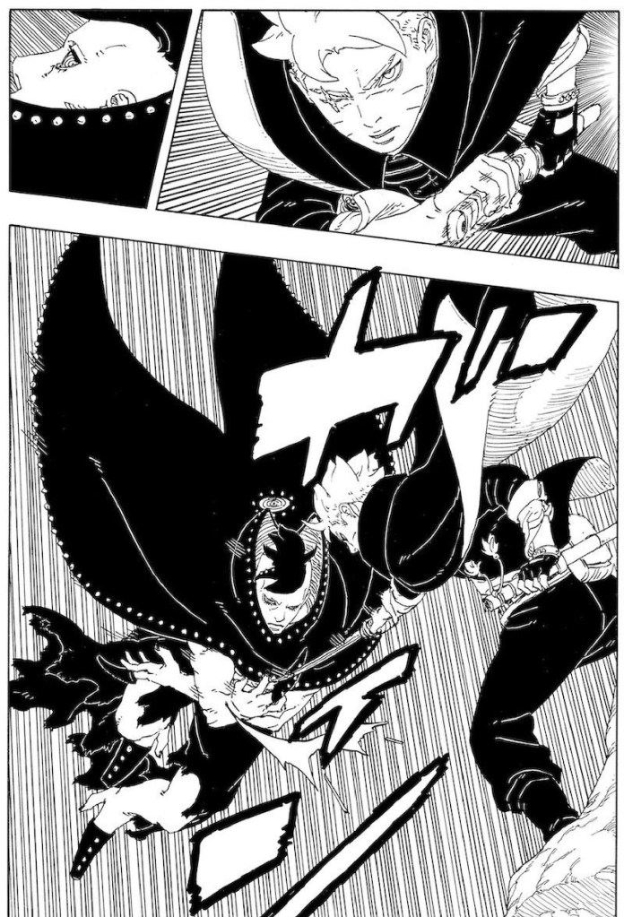 Boruto fighting Jura in Boruto: Two Blue Vortex Chapter 22