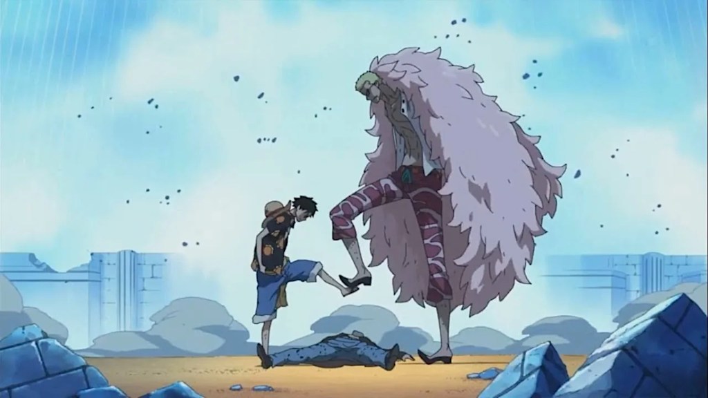 One Piece Dressrosa best arcs Luffy stopping Doflamingo