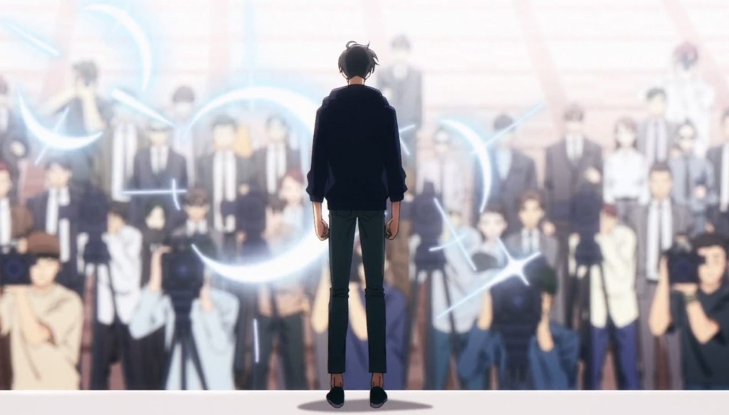 Jinwoo becoming an S-rank Hunter in Solo Leveling