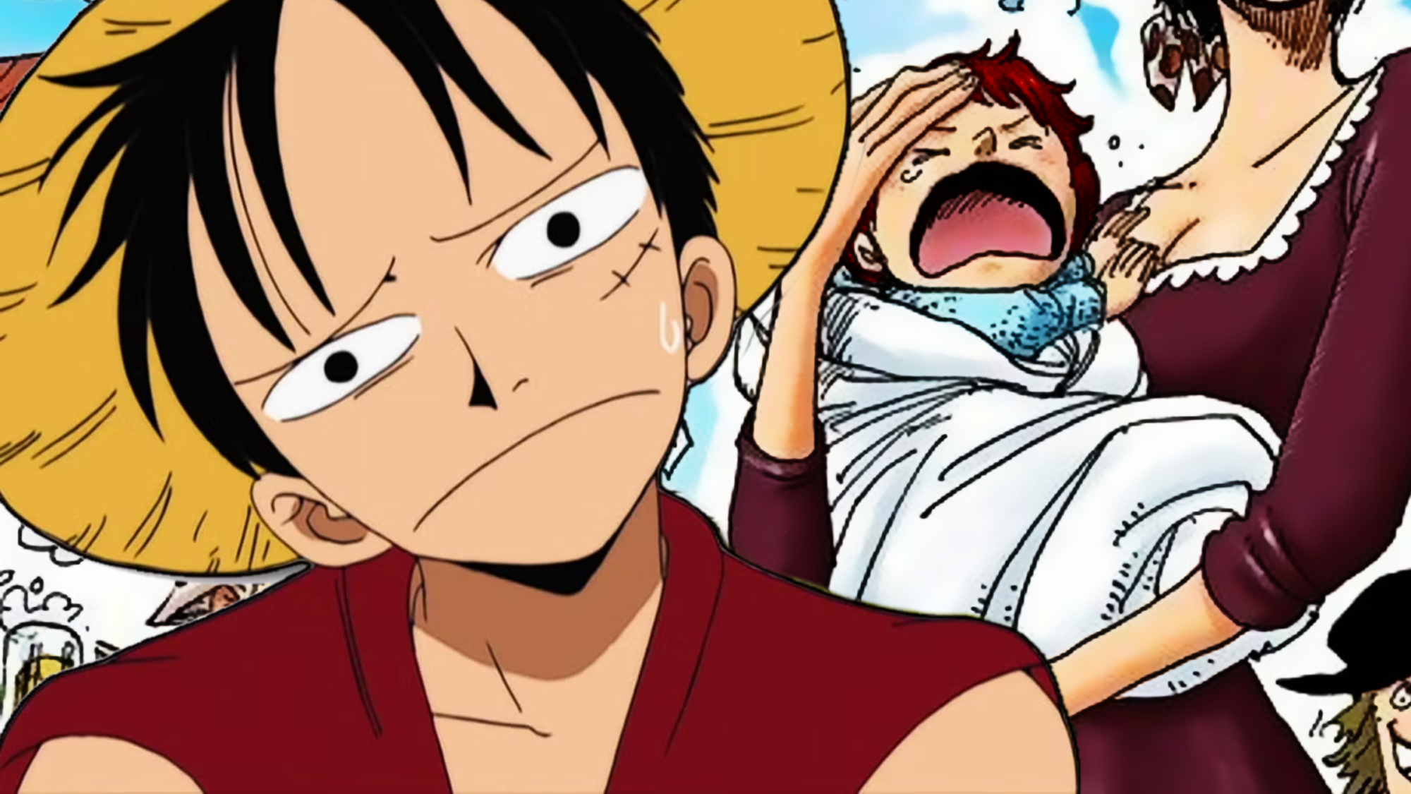 Luffy-looking-confused-with-a-baby-with-red-hair-in-the-background.jpg Luffy-looking-confused-with-a-baby-with-red-hair-in-the-background.jpg